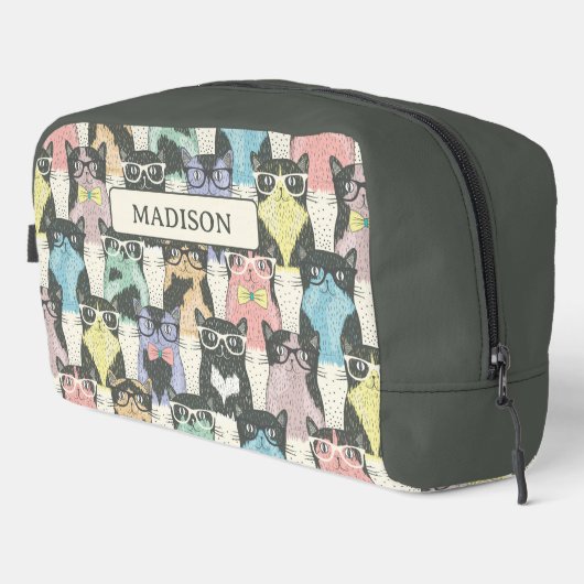 Hipster Cute Cats Pattern Toilettasje (Rechterhoek)
