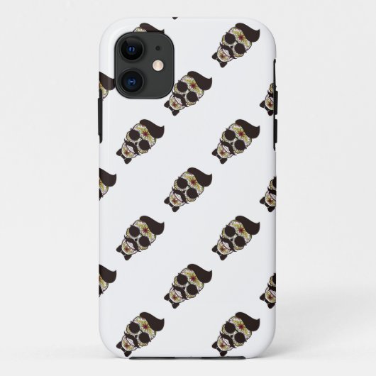 Hipster Dag van de Doden Schedel Case-Mate iPhone Case (Achterkant)