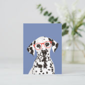 Hipster Dalmatian Briefkaart voor Dalmatische oude (Staand voorkant)