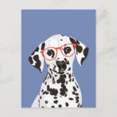Hipster Dalmatian Briefkaart voor Dalmatische oude (Voorkant)