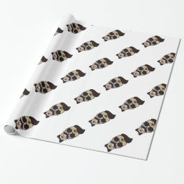 Hipster Day of the Dead Skull Cadeaupapier