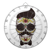 Hipster Day of the Dead Skull Dartbord (Voorkant)