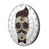 Hipster Day of the Dead Skull Dartbord (Voorkant Rechts)