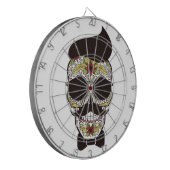 Hipster Day of the Dead Skull Dartbord (Voorkant Links)