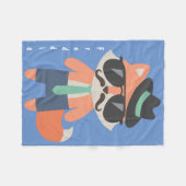 Hipster de heer Cool Fox Baby Boy Fleece Deken (Voorkant (Horizontaal))