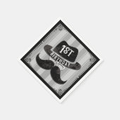 Hipster de heer Mustache Pet Glasses 1st Birthday  Servet (Hoek)