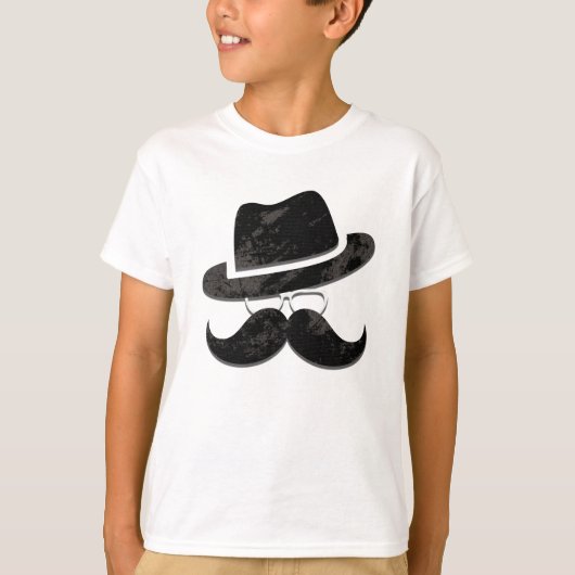 Hipster de heer Mustache Pet Glasses Custom T-shirt (Voorkant)