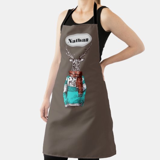 Hipster Deer - Gepersonaliseerd Schort (Insitu)