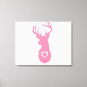 HIPSTER DEER HEAD MET HOORZITTEN CANVAS AFDRUK (Voorkant)