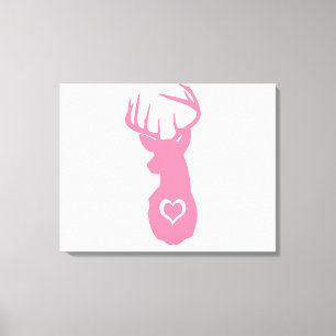 HIPSTER DEER HEAD MET HOORZITTEN CANVAS AFDRUK