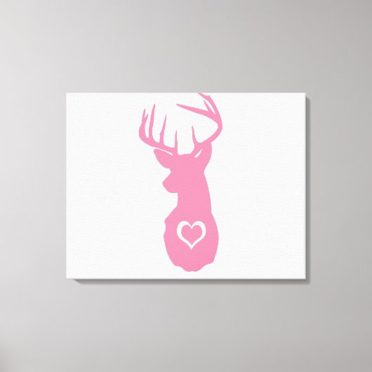 HIPSTER DEER HEAD MET HOORZITTEN CANVAS AFDRUK (Voorkant)