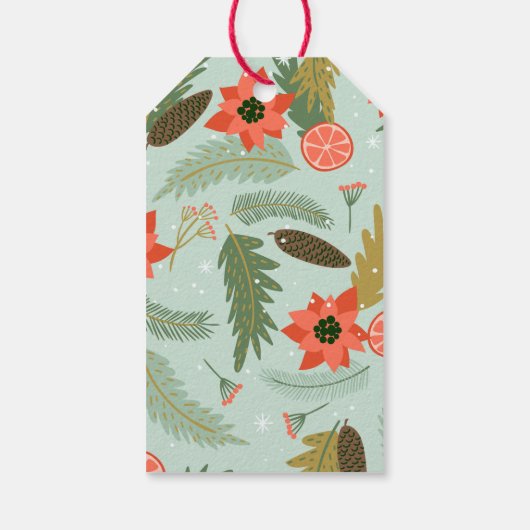 Hipster Deer Kerstmis Cadeaulabel (Achterkant)