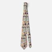 Hipster Dingen Patroon (Cinereous) Stropdas (Voorkant)