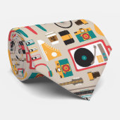 Hipster Dingen Patroon (Cinereous) Stropdas (Opgerold)