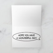 Hipster Dog Birthday Doberman Geek Cartoon Card Kaart (Binnen)