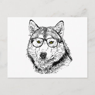 Hipster Dog Briefkaart
