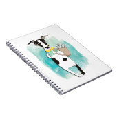 Hipster Dog Cartoon Notitieboek (Rechterzijde)