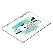 Hipster Dog Cartoon Notitieboek (Linkerzijde)