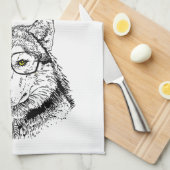 Hipster Dog Theedoek (Quarter Fold)