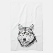 Hipster Dog Theedoek (Verticaal)