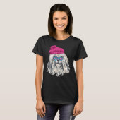 Hipster Dog Wearing Glasses Goofy Geek Dog T-shirt (Voorkant volledig)