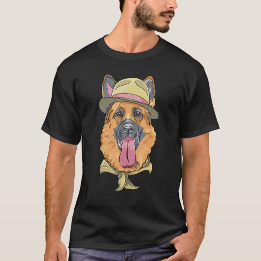 Hipster Dog Wearing Scarf Goofy Geek Dog T-shirt (Voorkant)