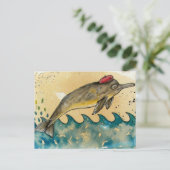 Hipster Dolphin Briefkaart (Staand voorkant)