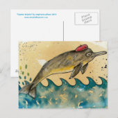 Hipster Dolphin Briefkaart (Voorkant / Achterkant)
