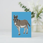 Hipster Donkey Briefkaart (Staand voorkant)