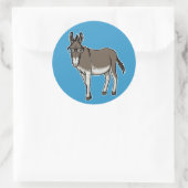 Hipster Donkey Ronde Sticker (Tas)