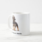 Hipster Duitse herder met Beanie Swagger Koffiemok (Voorkant links)