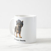 Hipster Duitse herder met Beanie Swagger Koffiemok (Voorkant links)