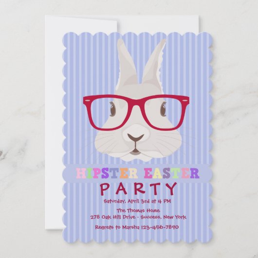 Hipster Easter Party uitnodiging (Voorkant)
