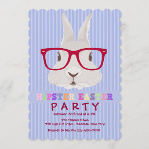 Hipster Easter Party uitnodiging