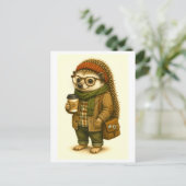Hipster Egel Ansichtkaart Briefkaart (Staand voorkant)
