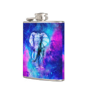 Hipster Elephant Nebula Space Heupfles (Links)