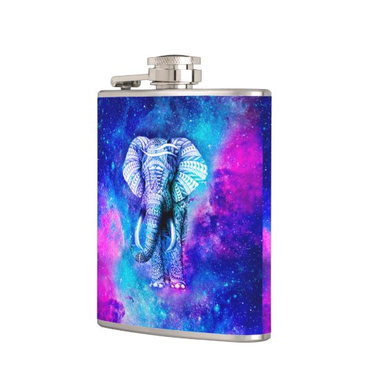 Hipster Elephant Nebula Space Heupfles (Links)