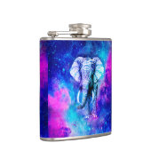 Hipster Elephant Nebula Space Heupfles (Rechts)