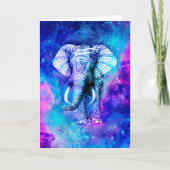 Hipster Elephant Nebula Space Kaart (Voorkant)