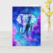 Hipster Elephant Nebula Space Kaart (Gele Bloem)