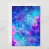 Hipster Elephant Nebula Space. Kaart (Achterkant)