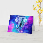 Hipster Elephant Nebula Space Kaart (Gele Bloem)