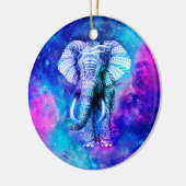 Hipster Elephant Nebula Space Keramisch Ornament (Links)