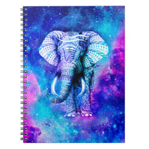 Hipster Elephant Nebula Space Notitieboek