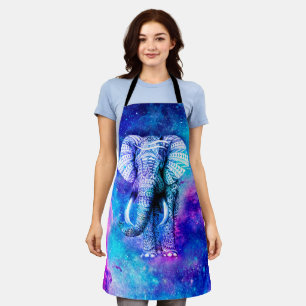 Hipster Elephant Nebula Space Schort