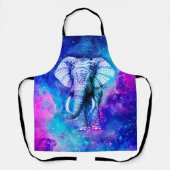 Hipster Elephant Nebula Space Schort (Voorkant)