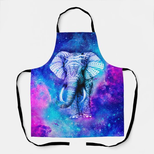 Hipster Elephant Nebula Space Schort (Voorkant)