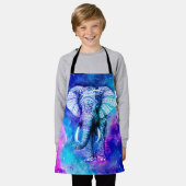 Hipster Elephant Nebula Space Schort (Gedragen)