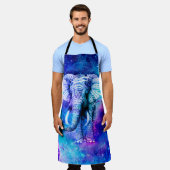 Hipster Elephant Nebula Space Schort (Gedragen)