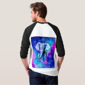 Hipster Elephant Nebula Space T-shirt (Achterkant volledig)